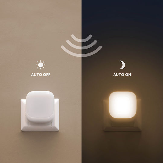 Zazu Φωτάκι Νυκτός Fun Socket Ρεύματος Ροζ με Αισθητήρα