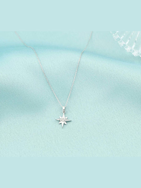 Sorelly Halskette aus Weißgold 14K mit Diamant