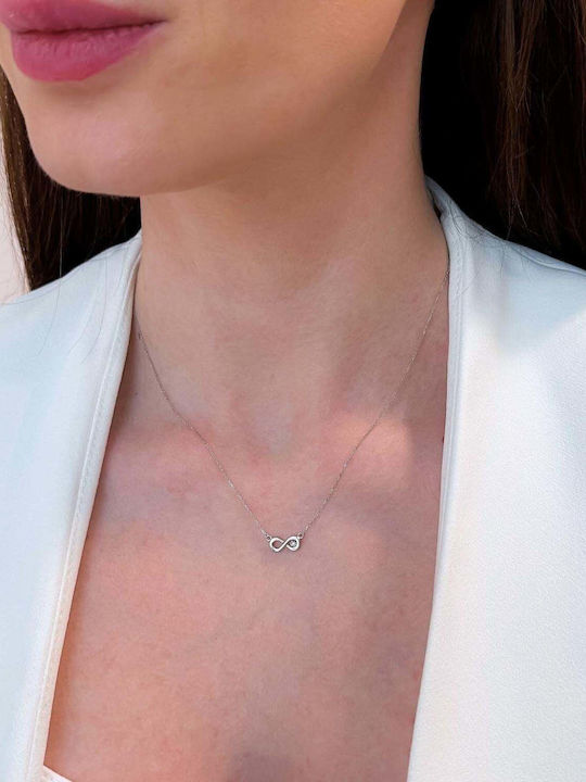 Sorelly Necklace Infinity from White gold 14K with Diamond