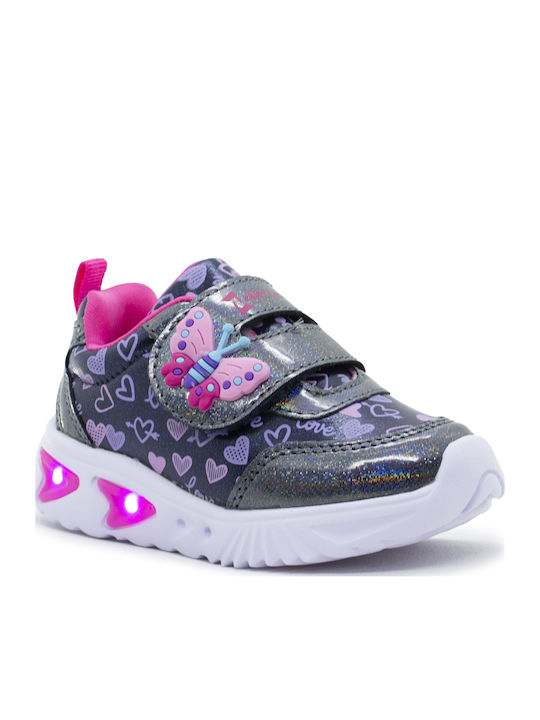 Kids Sneakers with Scratch & Lights Black