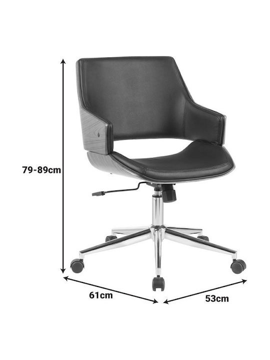 Pakketo Stuhl Büro mit Armen Setulo 332-000017 Black Velvet-Black Metal