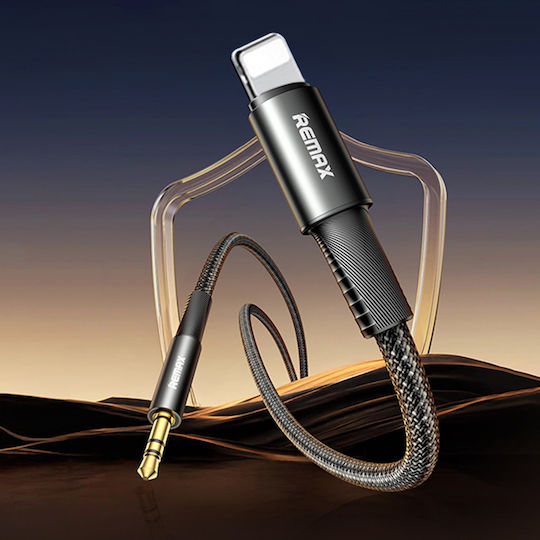 Remax 3.5mm to Lightning Cable Μαύρο 1.2m