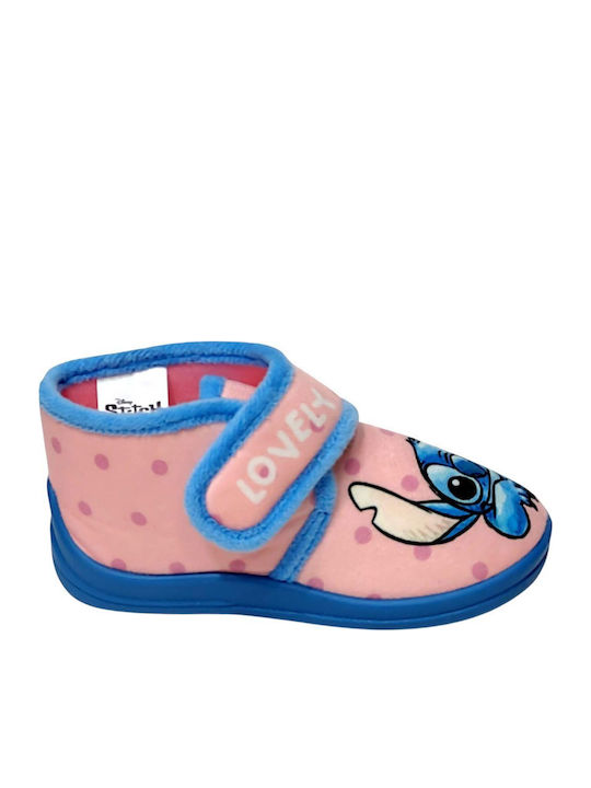 Kids Slippers Boots Pink Stitch