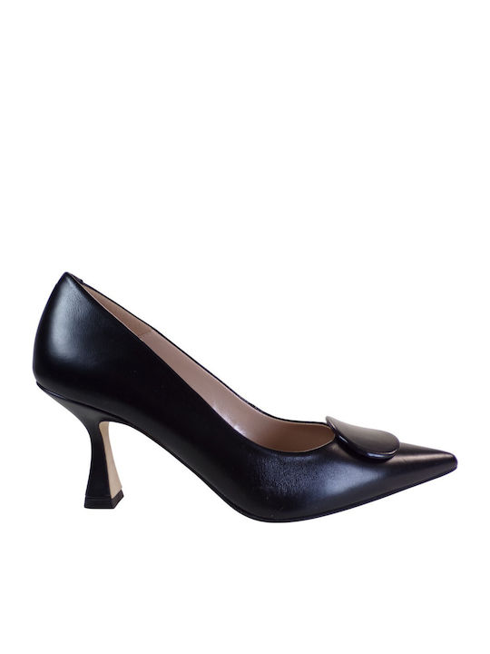 Leather Black Heels
