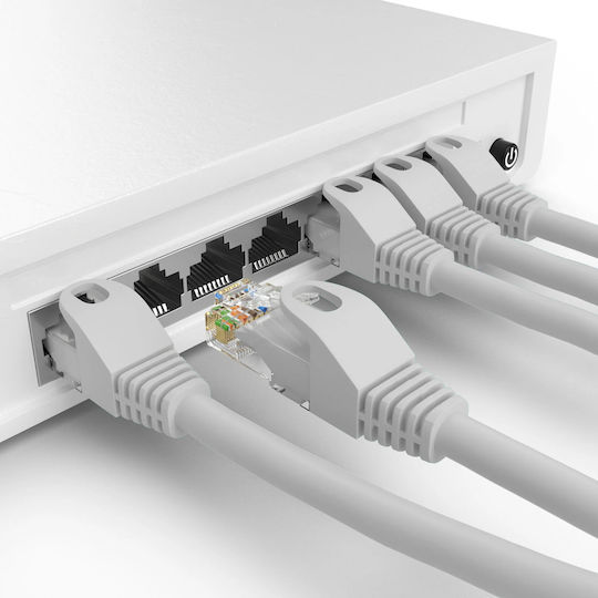 Powertech U/UTP Kat.6 Ethernet Netzwerkkabel 5m Graue
