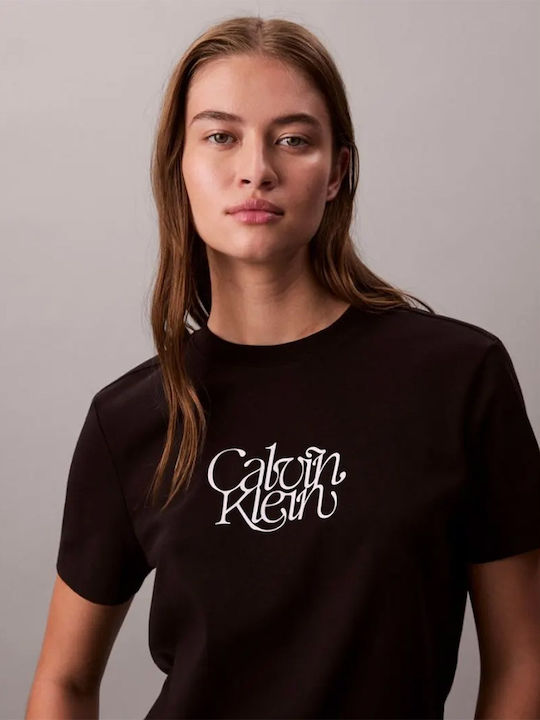 Logo Graphic Γυναικείο T-shirt Μαύρο