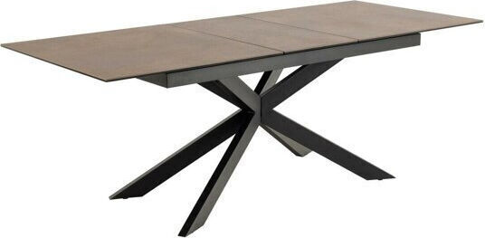 Norsica 685 Τραπεζαρίας Μαύρο, Καφέ 168x90x76εκ. Norsica 685 Τραπεζαρίας Μαύρο, Καφέ 168x90x76εκ.
