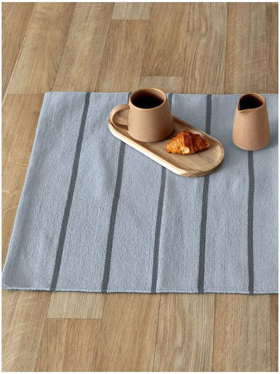 Palamaiki Pin Χαλί Ορθογώνιο Βαμβακερό Grey 60x120cm