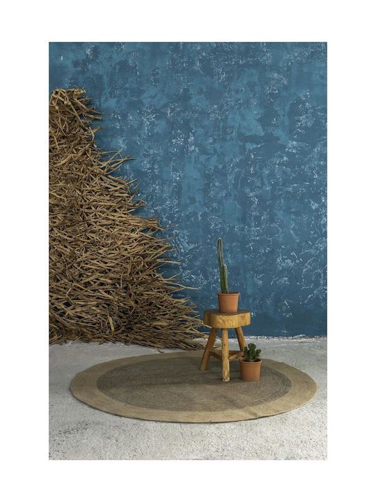 Nima Bergren Teppich Rund Sommer aus Jute Beige