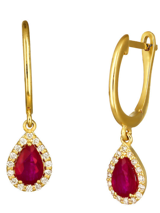 Ohrringe aus Gold 18K mit Diamant