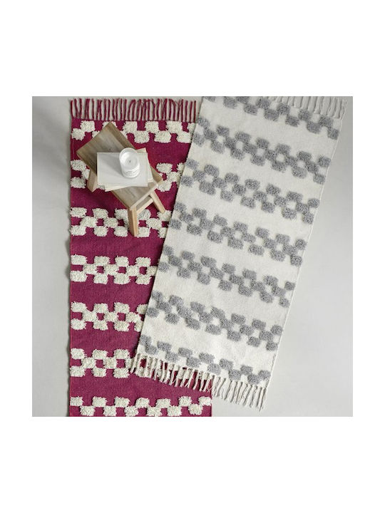 Nima Lark Χαλί Ορθογώνιο Βαμβακερό Γκρι 60x130cm