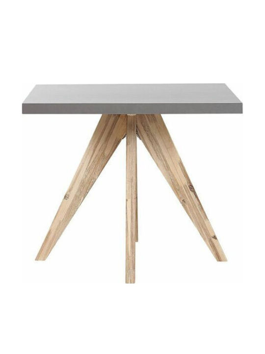 Nolsoro 100 Table Dining Room from Cement Grey, Light Wood Colour 90x76cm