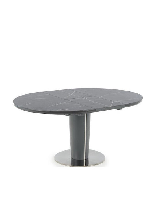 Houston 958 Round Table Dining Room Glass Dark Grey 76x76cm