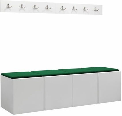 Hartford 276 Eingangsmöbel mit Spiegel & Garderobe White 168x42x46cm