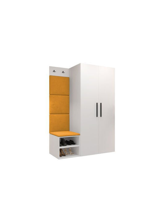 Hartford 523 Eingangsmöbel mit Spiegel & Garderobe 122x50x191cm
