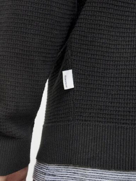 Crew Neck Langarm-Pullover Black