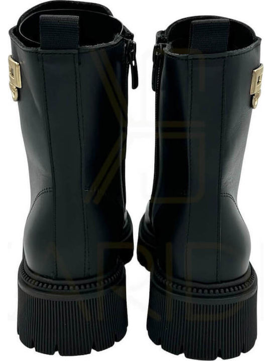 Leather Women's Ankle Boots Black