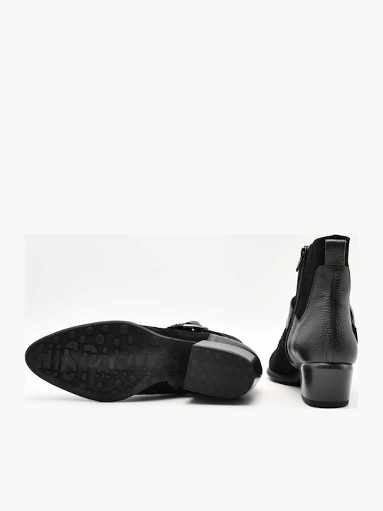 Wildleder Stiefeletten Damen Schwarz
