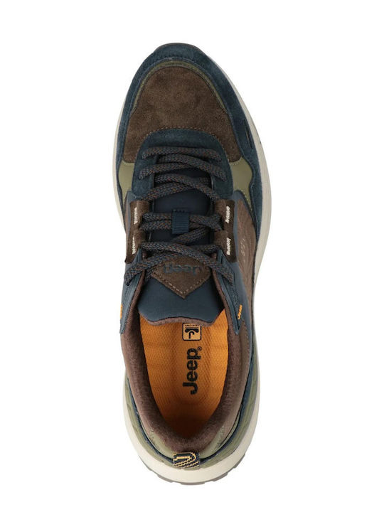 Мъжки Високи Сникърси Dk.navy / Dk.brown