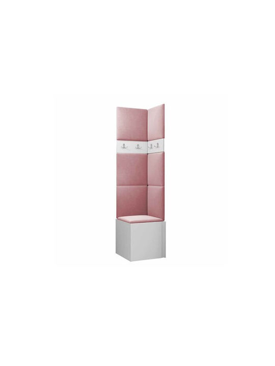 Hartford 347 Eingangsmöbel mit Spiegel & Garderobe White 42x44x42cm