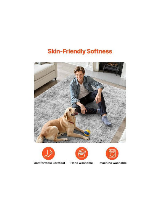 Vevor Rug Rectangular Gray