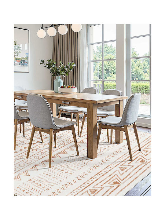 Vevor Teppich Rechteckig Synthetisch,Polyester/Cotton/Leather Beige