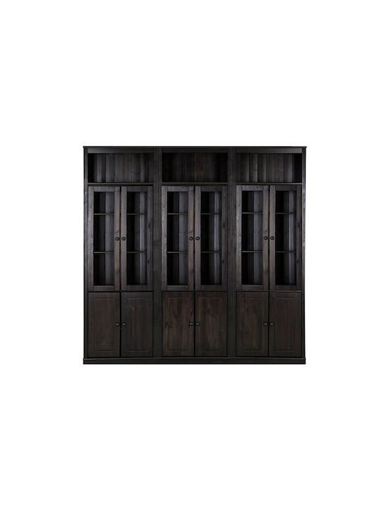 Βιβλιοθήκη Saltoro 114 Σκούρο Καφέ 222x34x223εκ.