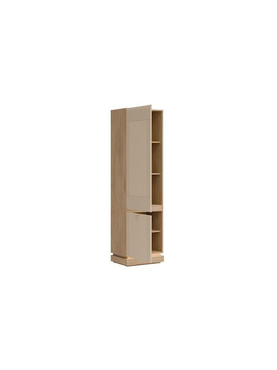 Bookcase Teselbu 112 in Casmiri and Oak (2 Pieces) 55x41x194cm