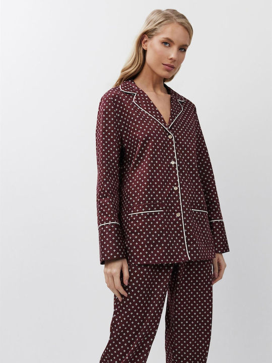 Aruelle Winter Women's Pyjama Set Burgundy