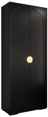 Hartford 405 Δίφυλλη Ντουλάπα με Καθρέπτη 100x47x237cm Χρυσό, Μαύρο Hartford 405 Δίφυλλη Ντουλάπα με Καθρέπτη 100x47x237cm Χρυσό, Μαύρο