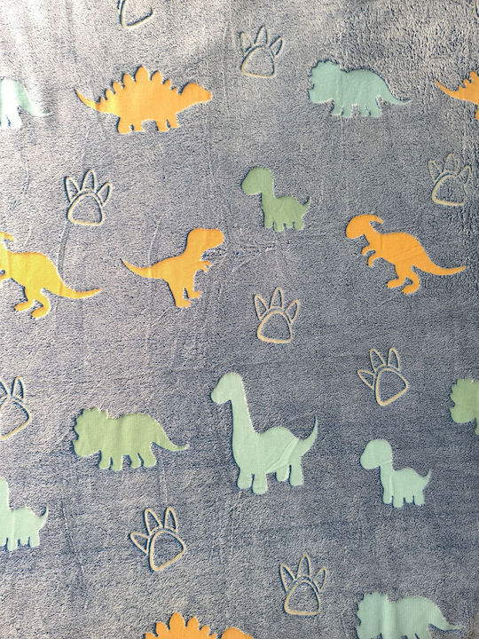 Blanket Fleece Glowing Blue 200x150cm