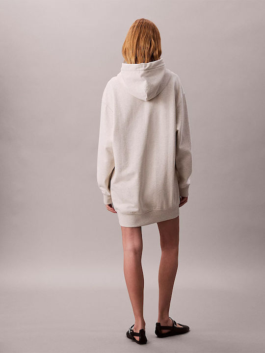 Mini Knitted Dress with Hood Grey