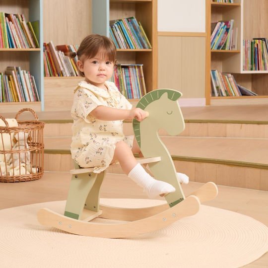 Viga Toys Wooden Rocking Toy Horse for 12+ months Green