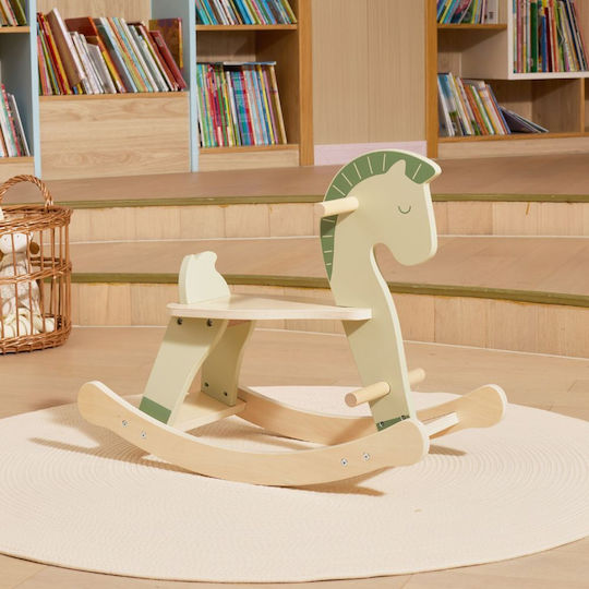 Viga Toys Wooden Rocking Toy Horse for 12+ months Green