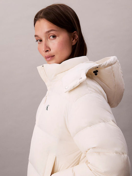Kurz Damen Puffer Jacke Wasserdicht und Winddicht für Winter Weiß