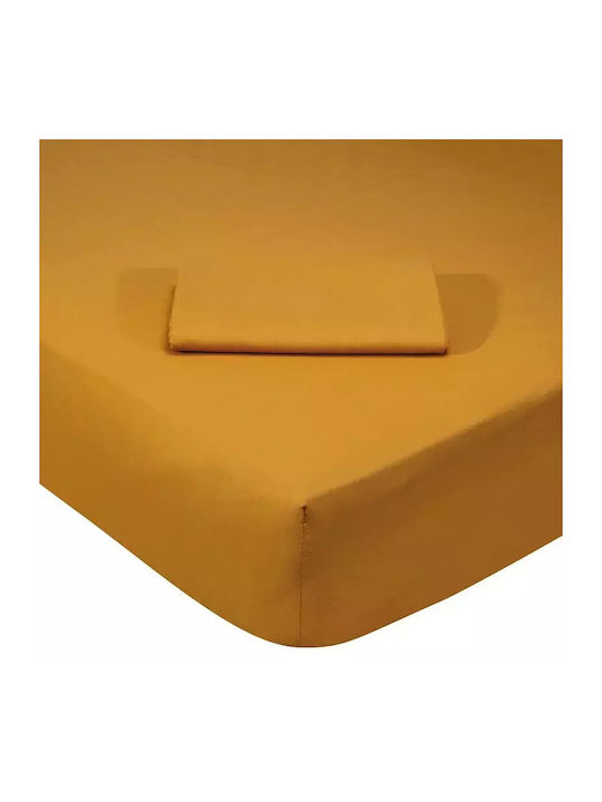 Das Home Sheet Super-Double with Elastic 160x200+35cm. Best Yellow