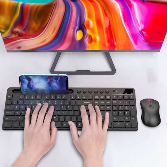 Marvo KC411W Wireless Keyboard & Mouse Set English US Gray