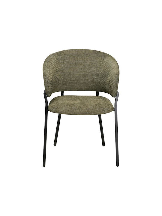 2411 Dining Room Fabric Chair Green 58x62x83cm 2pcs