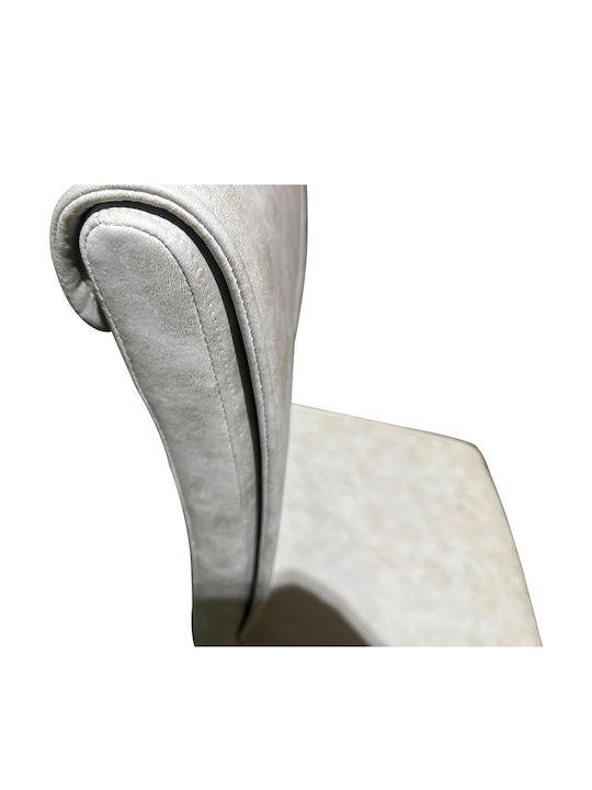 Estrella Dining Room Artificial Leather Chair Beige/black 43x56x95cm