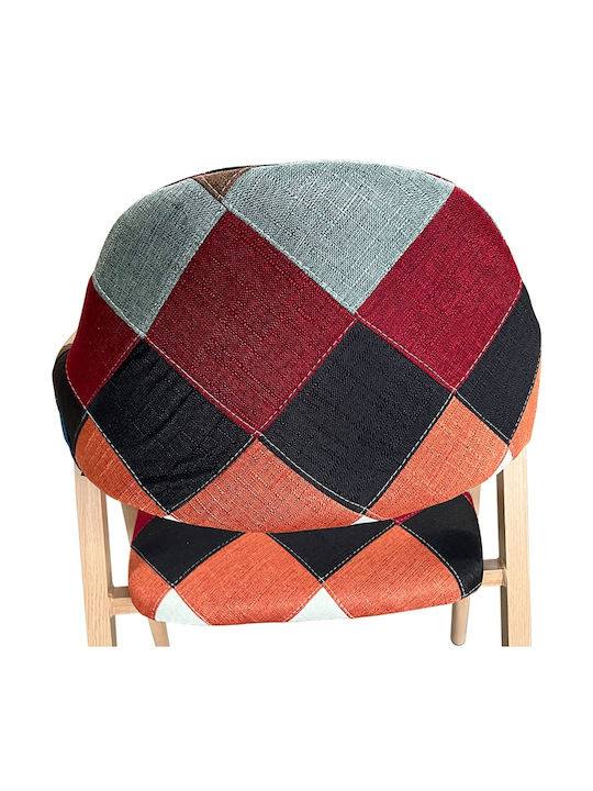 Solana Dining Room Fabric Chair Patchwork 51x51x81cm
