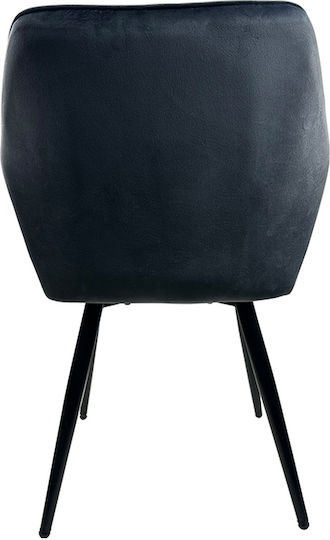 Florencia Scaune Sala de mese Catifelate Grey/Black 1buc 56x60x81buc