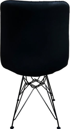 Selva Scaune Sala de mese Negru 1buc 43x57x81buc