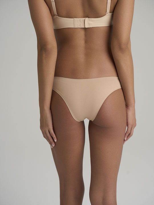 Дамско Бразилско 2Pack без Шевове Beige, Black