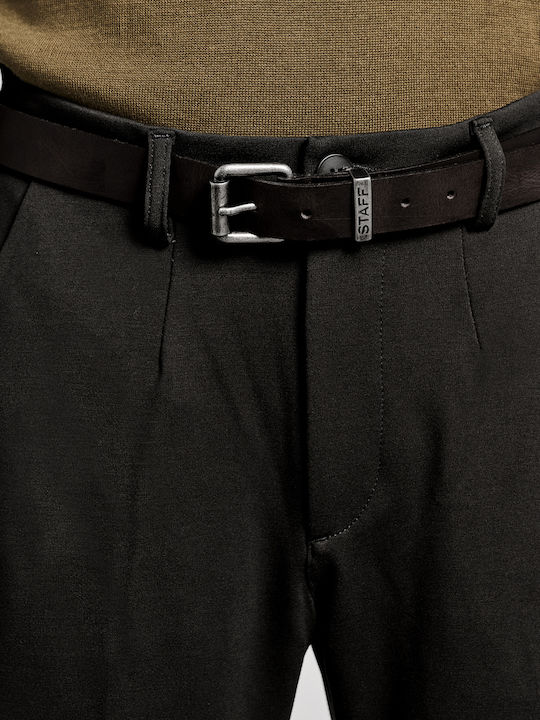 Oliver Trousers in Straight Line Black