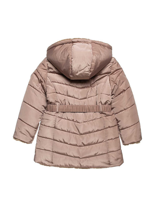Kids' Parka Double Sided with Hood Beige