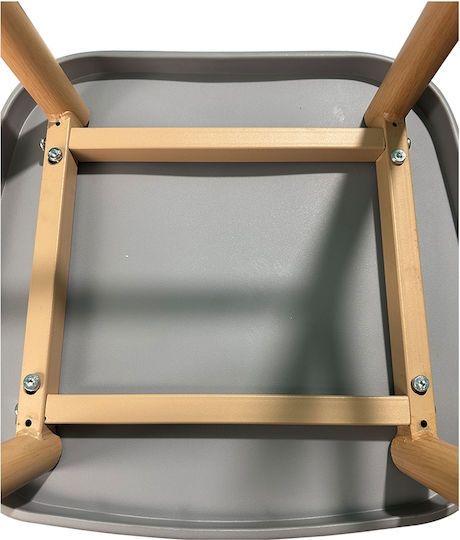 Scaune Bar Metal Encanta Grey/Natural 45x46x97buc
