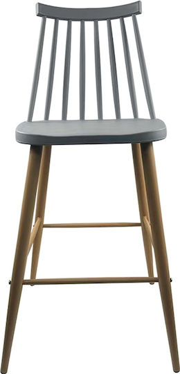 Scaune Bar Metal Encanta Grey/Natural 45x46x97buc