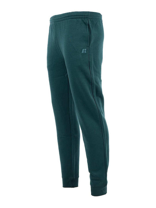Cuffed Leg Sweatpants with Elastic Green
