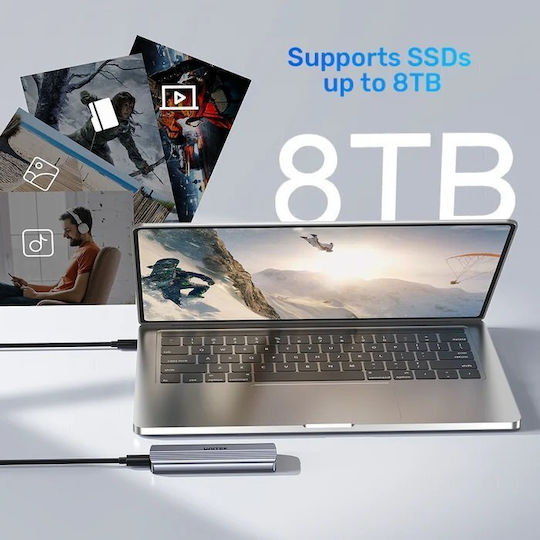 Unitek USB-C NVMe PCIe Кутия За Твърди Дискове 10Gbps S1241B
