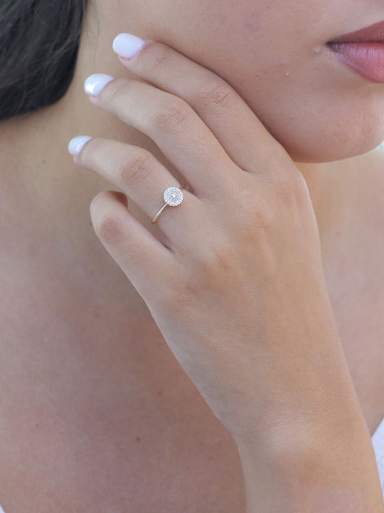 Damen Ring mit Diamant aus Gold 14K